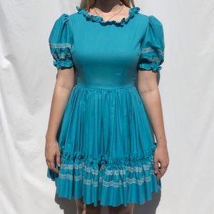 Vintage Handmade 50's Squaw Patio Fiesta Dress